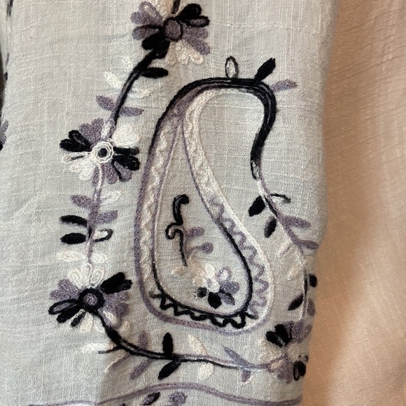 Anthropologie Fig and Flower top large festival boho chic flowy paisley floral - Picture 5 of 12